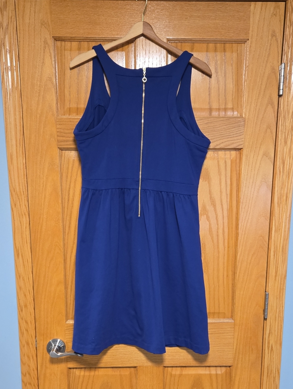Cynthia Rowley Royal Blue Sleeveless Fit-and-Flare Dress - Picture 3 of 3